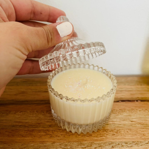 Vela de soja aromatica caramelera chica