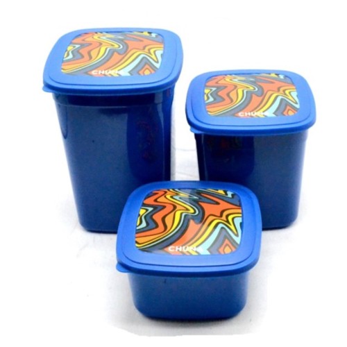 Set contenedores chuna x 3 azul