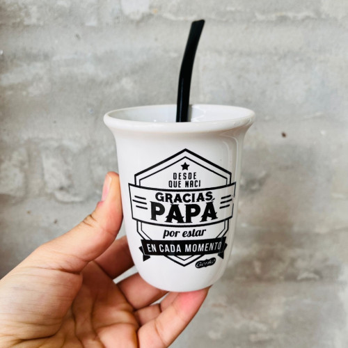Mate cerámica gracias papa
