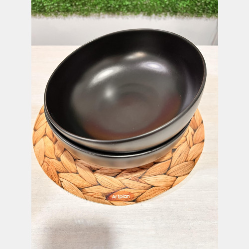 Ensaladera ceramica 23cm negra