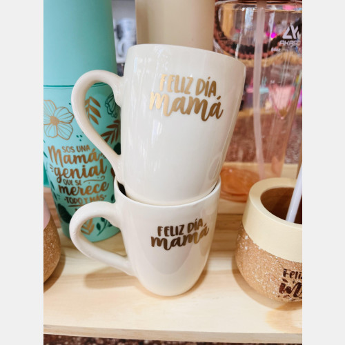 Taza ceramica mama beige