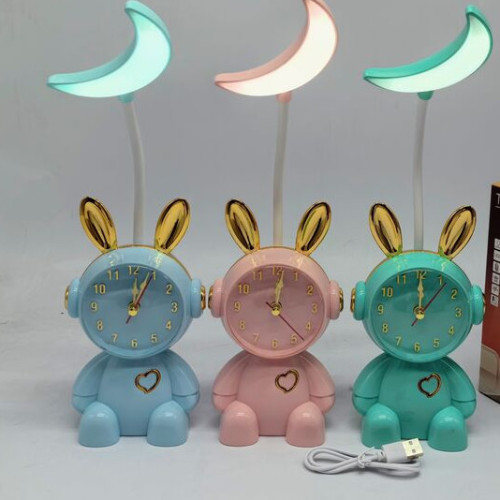 Lampara osito luna con reloj