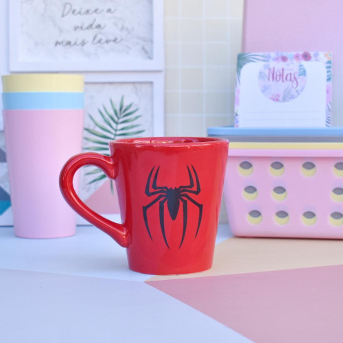 Taza conica spiderman