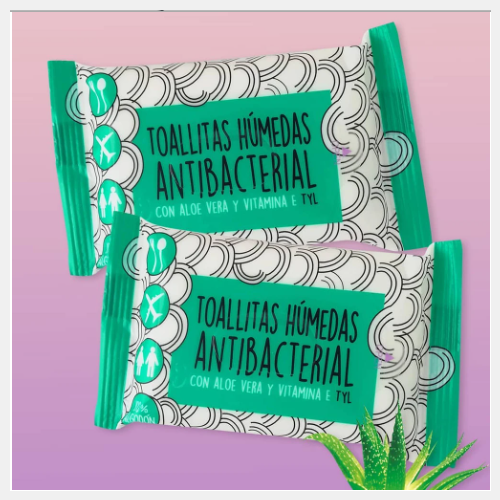 Toallitas humedas antibacteriales