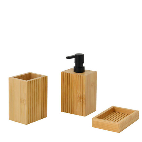 Set de baño x 3 madera