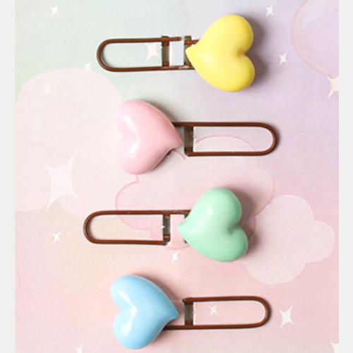 Clips corazones x 4