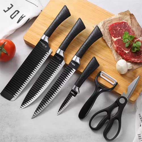 Set de cuchillos x 6 piezas negro