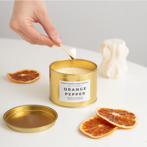 Vela de soja naranja