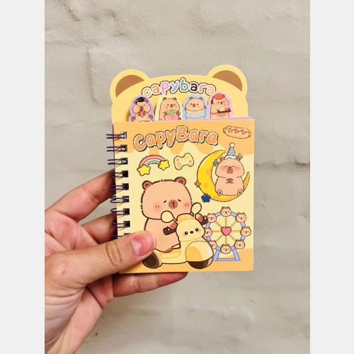 Cuaderno capibara con stickers