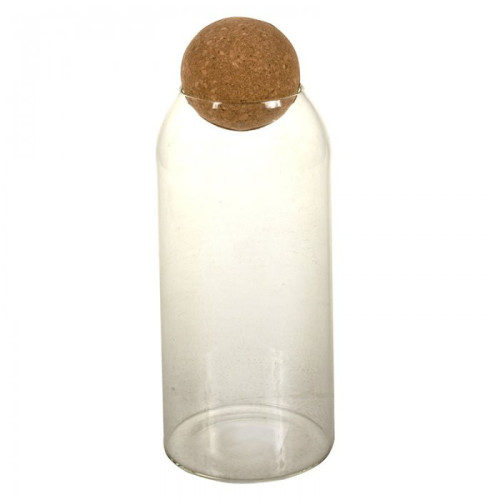 Frasco vidrio tapa esfera de corcho 1000ml