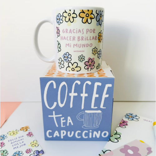 Taza ceramica brillar