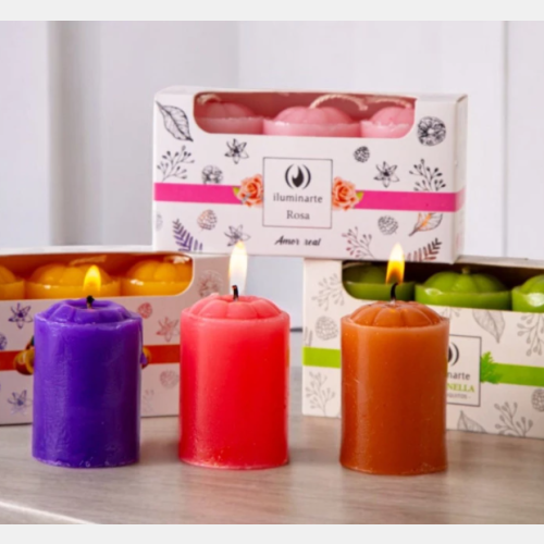 Velas aromaticas x 3 iluminarte