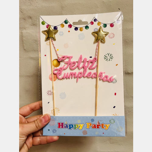 Topper torta happy