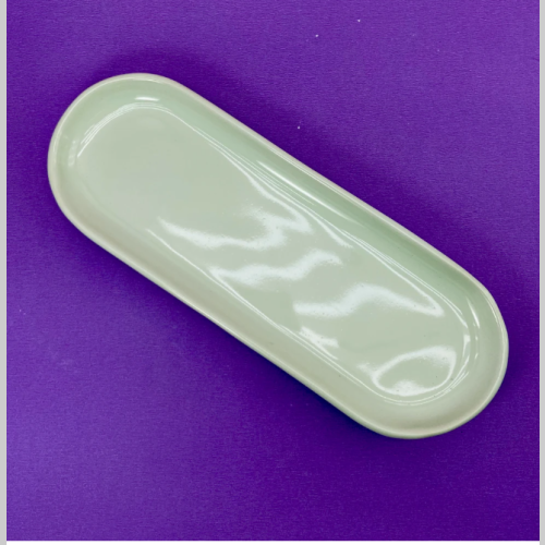 Bandeja ceramica oval verde