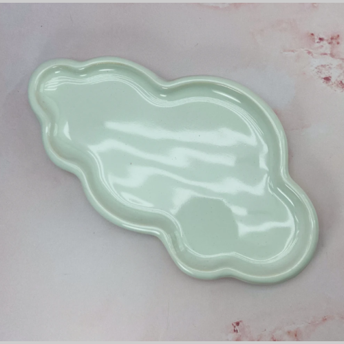 Bandeja ceramica nube verde