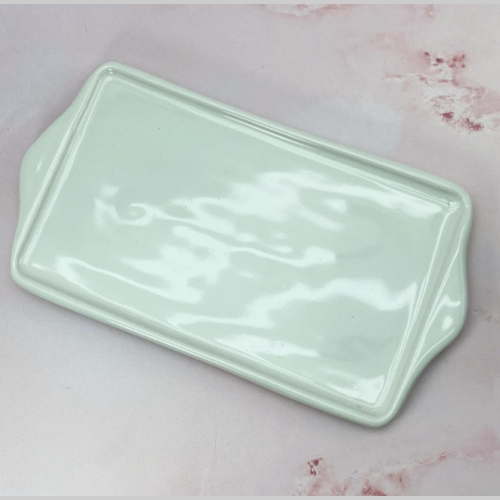 Bandeja ceramica rectangular verde