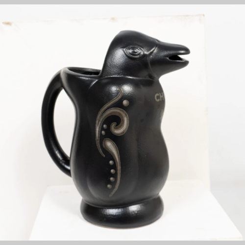 Pinguino ceramica para vino