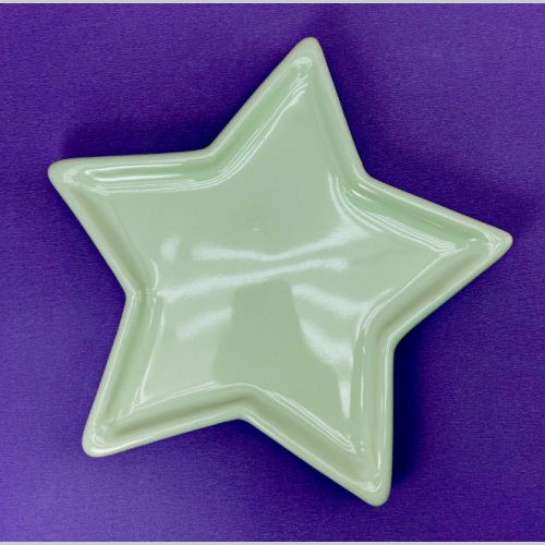 Bandeja ceramica estrella verde