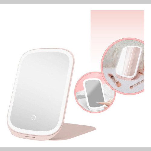 espejo led pocket recargable usb con tapa