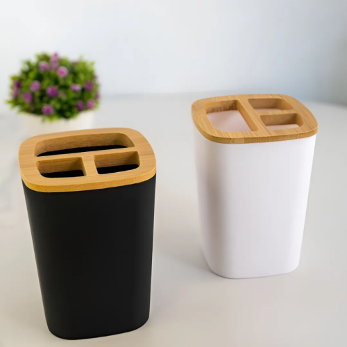 Porta cepillos de dientes bambu
