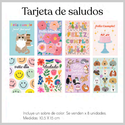Tarjeta de saludos pink