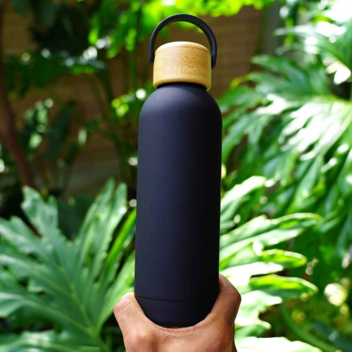 Botella termica pico bambu