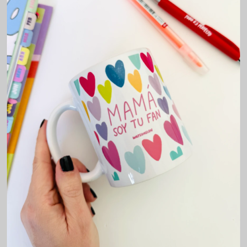 Taza ceramica mama soy tu fan