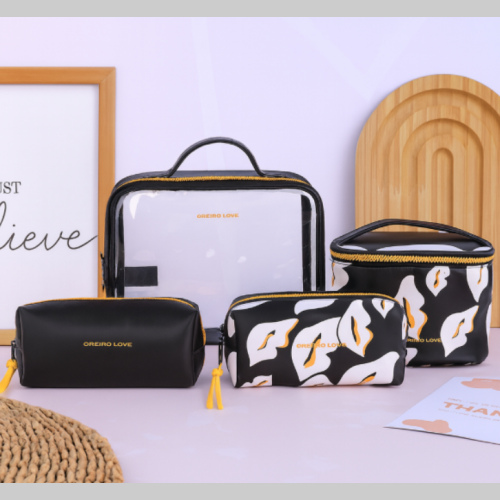 Porta cosmeticos oreiro love x 4 piezas