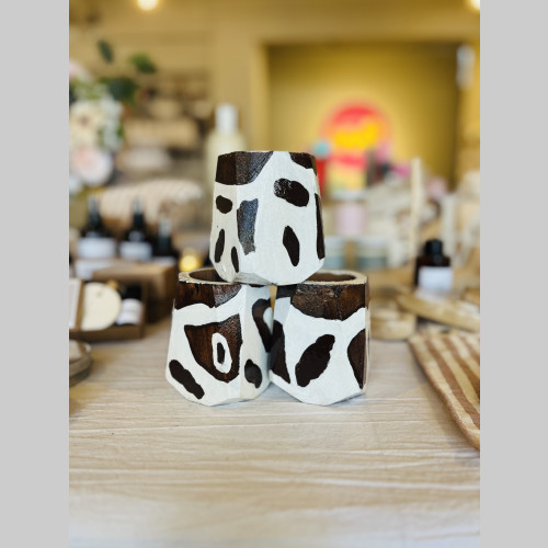 Mate madera pintado a mano