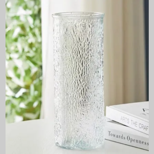 Florero vidrio jaspeado