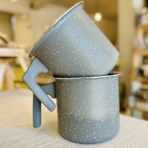 Jarro enlozado granito gris