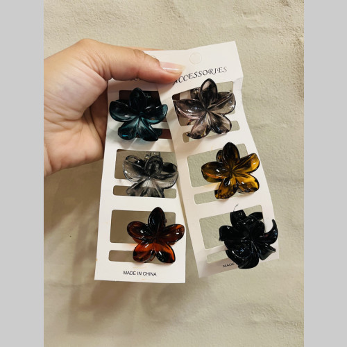 Broche para cabello flor x 3