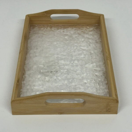 Bandeja acrilico y bambu mediana