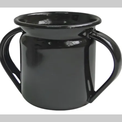 Mate enlozado negro dos asas