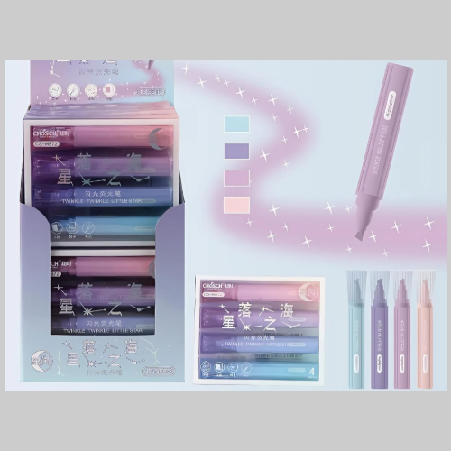 Resaltadores con glitters