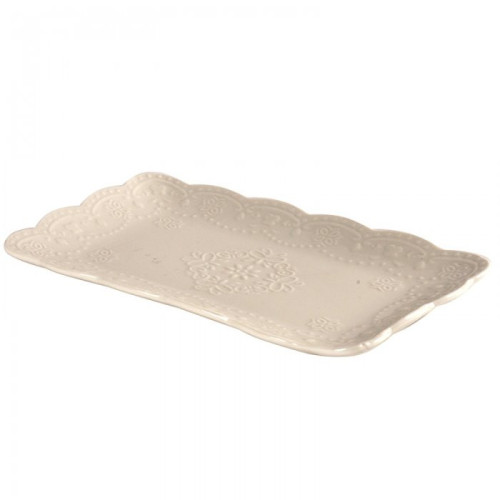 Bandeja ceramica labrada