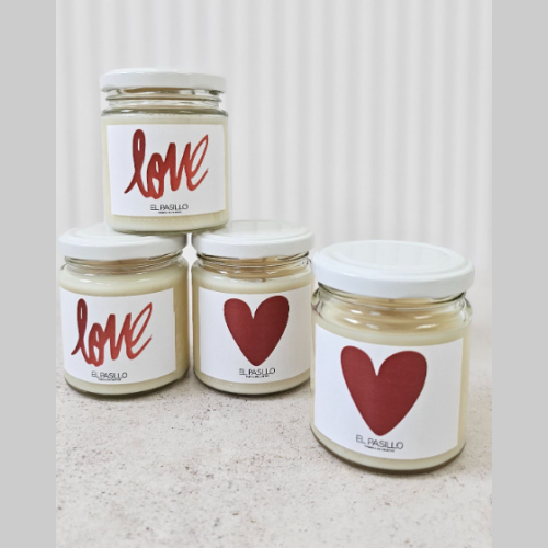 Vela de soja amor