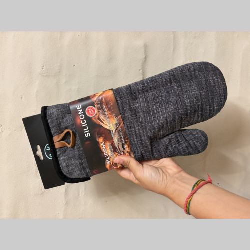 Manopla para horno tela y silicona