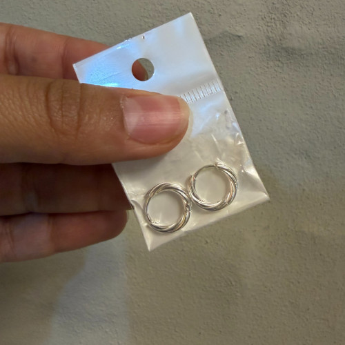 Argollitas acero tramadas