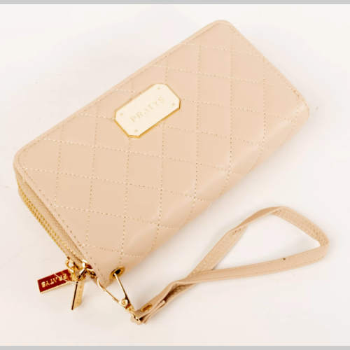 Billetera dos cierres matelaseada