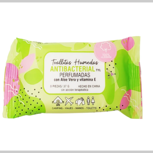 Toallitas humedas antibacteriales
