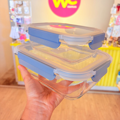 Tupper de vidrio rectangular grande