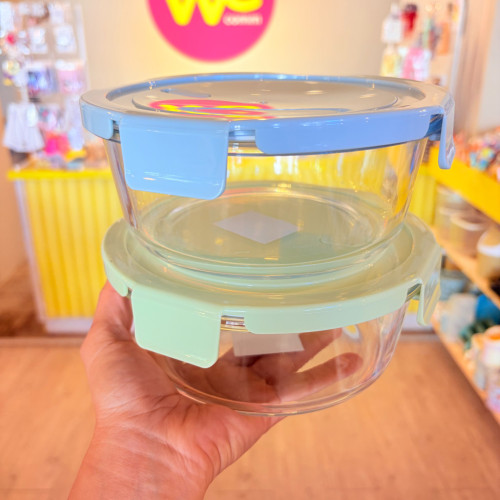 Tupper de vidrio redondo