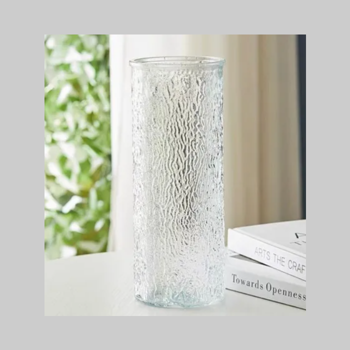 Florero vidrio jaspeado