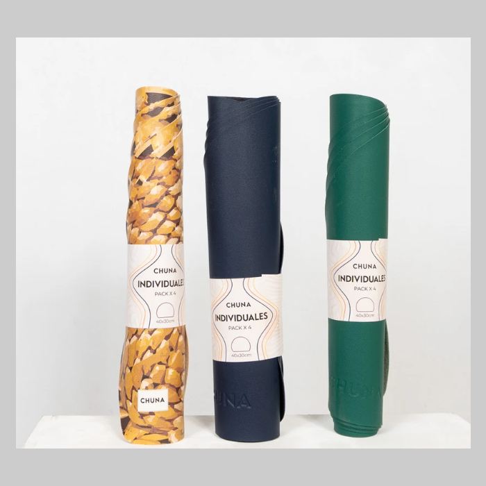 Individuales cuerina x 4