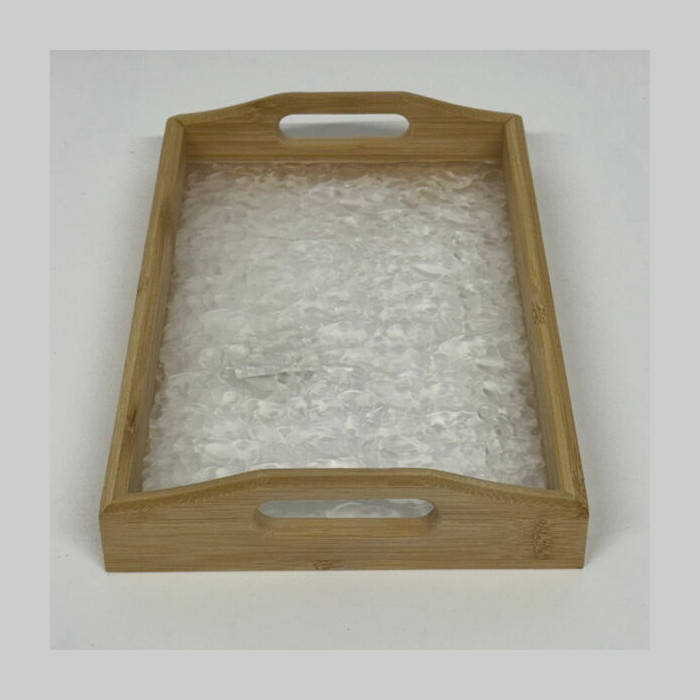 Bandeja acrilico y bambu chica