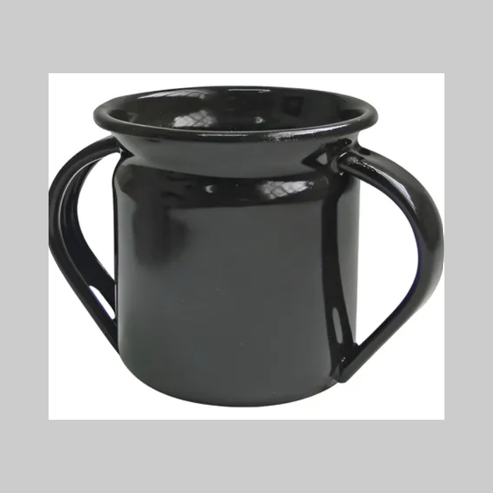 Mate enlozado negro dos asas