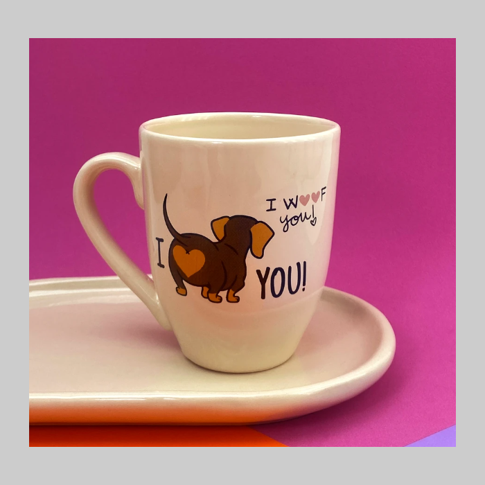 Taza ceramica salchicha