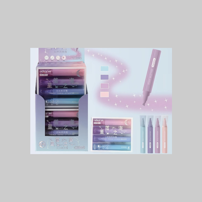 Resaltadores con glitters