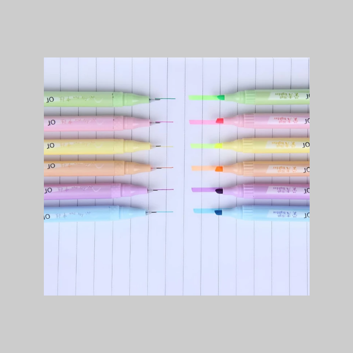 Resaltador y lapicera x 6